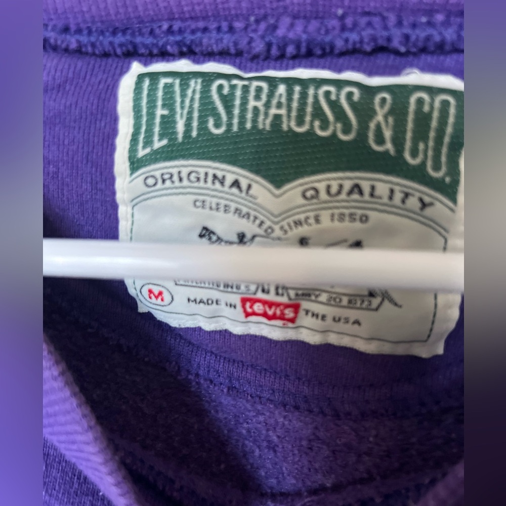 Vintage Levi's Purple Men's Sweater - Picture 4 of 5